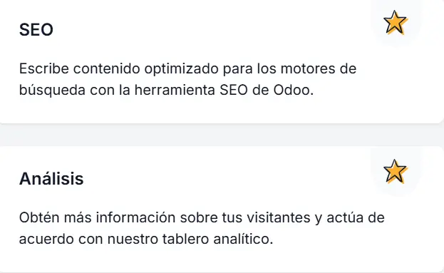 Imagen destacada que introduce el módulo SEO de Odoo, resaltando la mejora en visibilidad, posicionamiento en buscadores y atracción de tráfico cualificado.