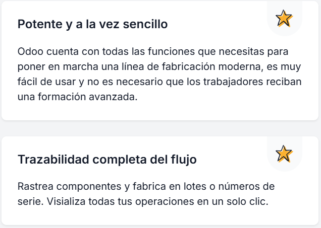 Solución integral para la gestión de la fabricación con Odoo
