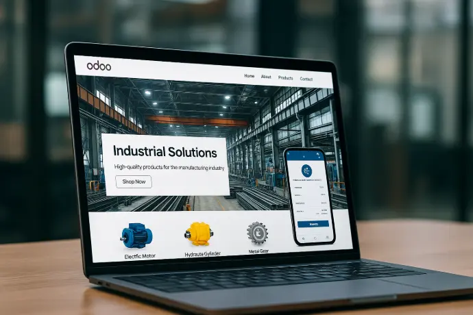 Crea tu presencia online con el módulo de Web de Odoo Diseño de sitios web personalizados para empresas industriales
