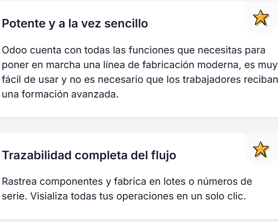 Solución integral para la gestión de la fabricación con Odoo